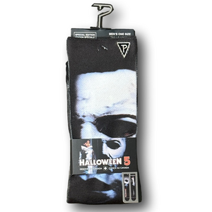 3/$20 Halloween 5 Michael Myers Funny Novelty Crew Socks - NWT